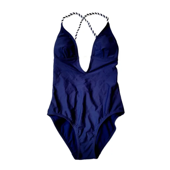 NWT Ted Baker Rope Tie One Piece Swimsuit In Navy 4 - Picture 4 of 9